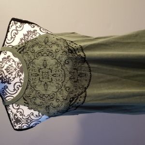 Green Mandala Top NWOT